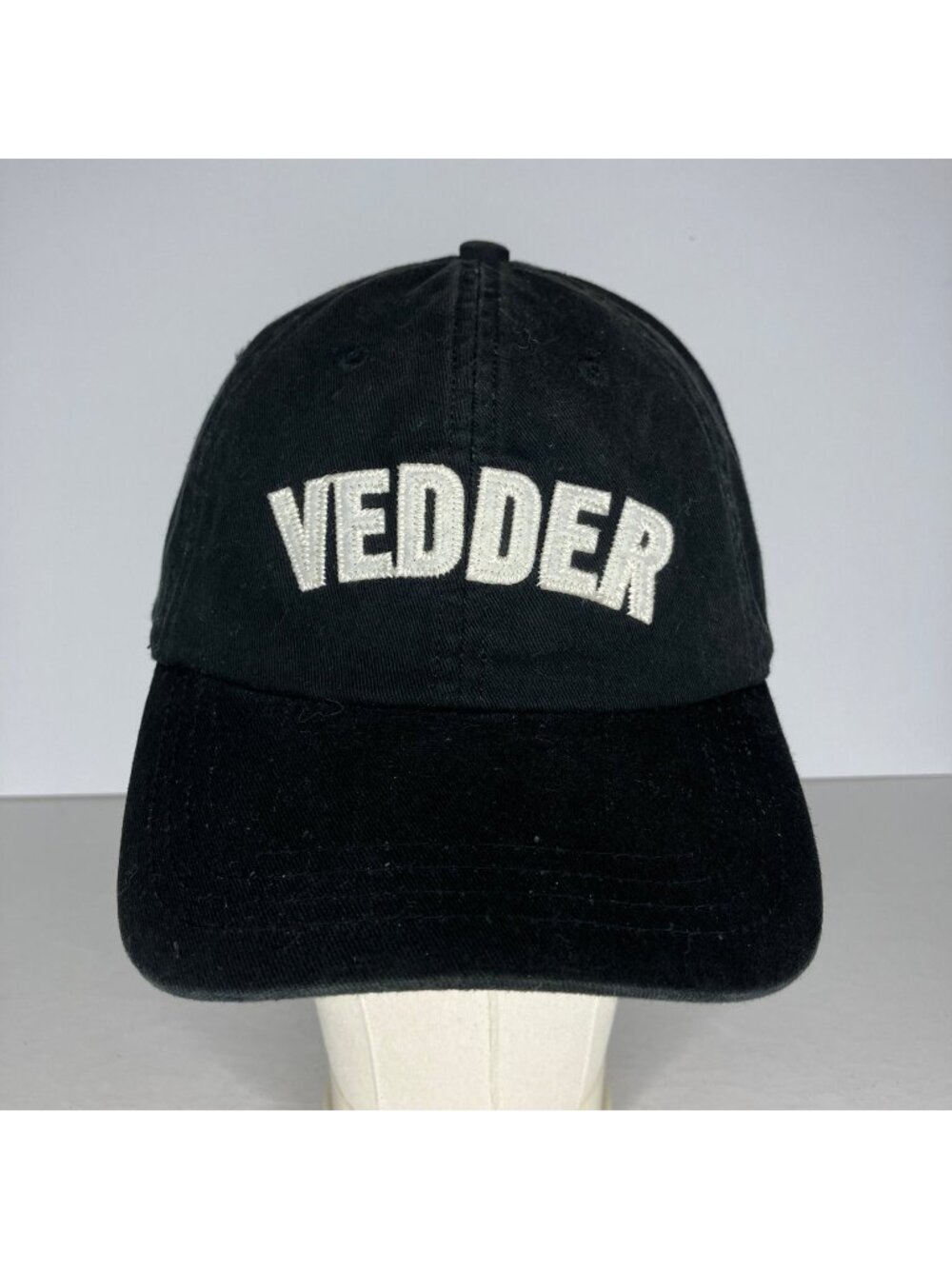 Eddie Vedder Hat Baseball Cap Men's Black White VEDDER Pearl Jam
